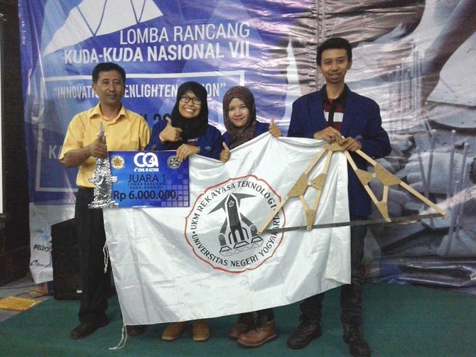 restek uny menangkan lomba rancang kuda kuda nasional