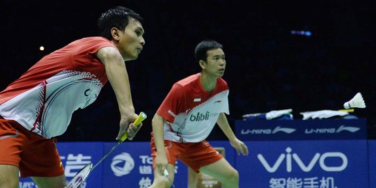 Aksi Ahsan-Hendra bawa Indonesia ungguli China di Piala Sudirman