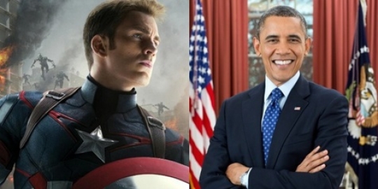 Captain America sambut kedatangan Presiden Obama di dunia 