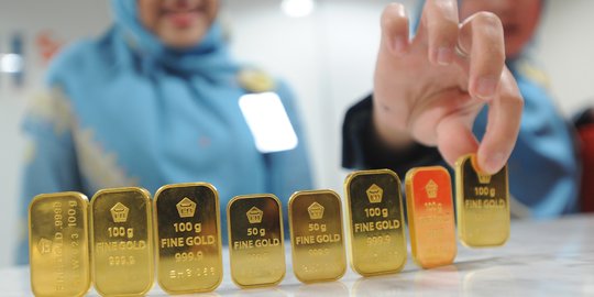 Harga emas nyaman di Rp 557.000 per gram