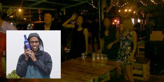 Foto ini di-posting Jopi sesaat sebelum ditusuk di Kemang
