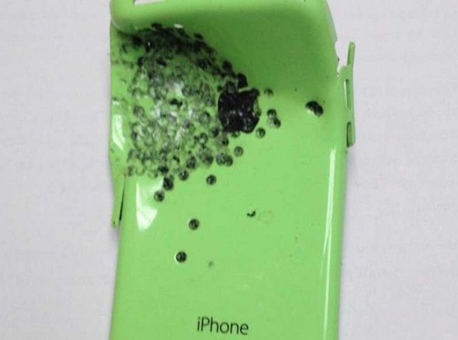 iphone 5c tahan peluru shotgun