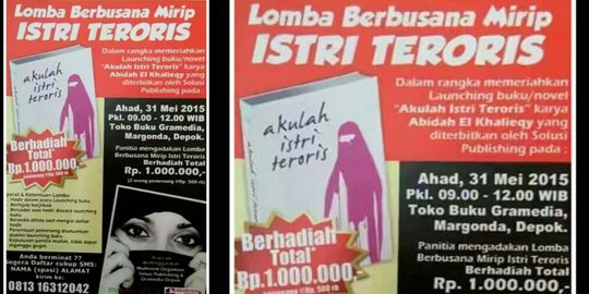 Selebaran lomba berbusana mirip istri teroris gemparkan Depok