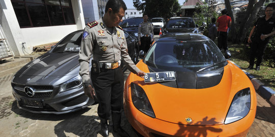 3 Mobil mewah berpelat bodong yang disita sudah ditebus pemiliknya