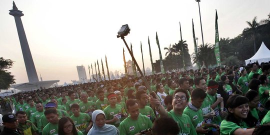 Kemeriahan ribuan warga ikuti Jakarta Internasional 10K