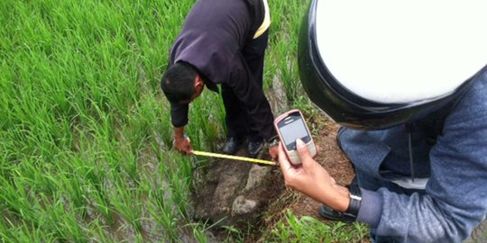 Penemuan candi di persawahan gegerkan warga Sleman