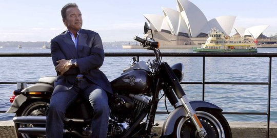 Gaya Arnold Schwarzenegger promosikan 'Terminator Genisys' di Sydney