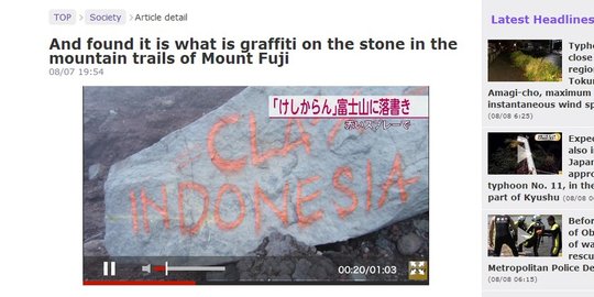 di gunung fuji bikin malu wni di jepang