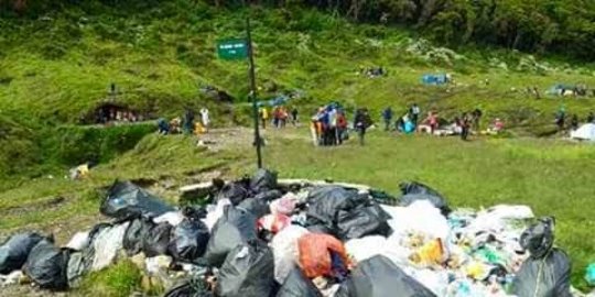 melambung di gunung gede
