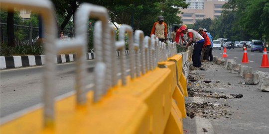 Halau motor masuk Busway, separator di 6 koridor ditinggikan