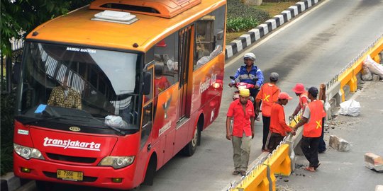 Sterilisasi busway dimulai tahun ini, separator diganti lebih tinggi