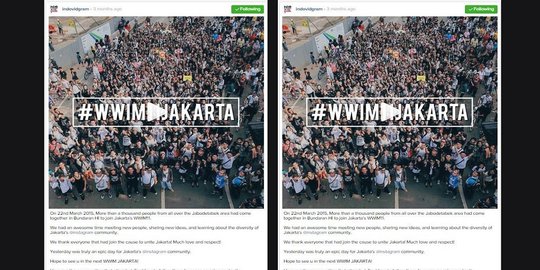 kegiatan komunitas instagram wwim