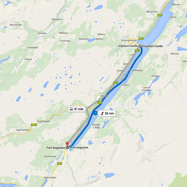 nada dan moster loch ness di google maps