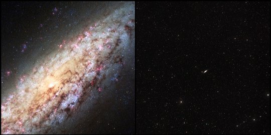 Teleskop Hubble temukan sebuah galaksi yang tengah kesepian