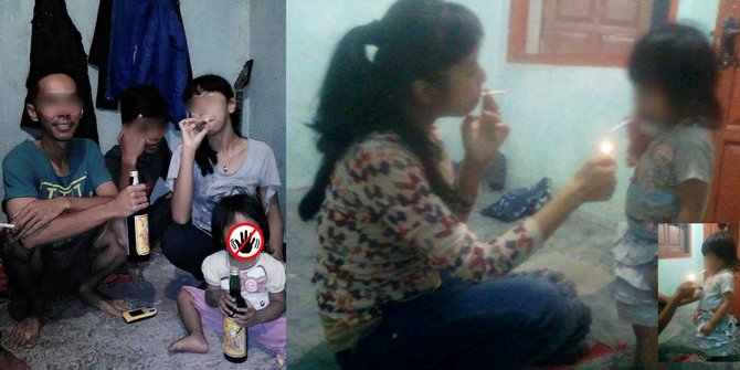 Ajarkan balita perempuan merokok orangtua ini dilaporkan 