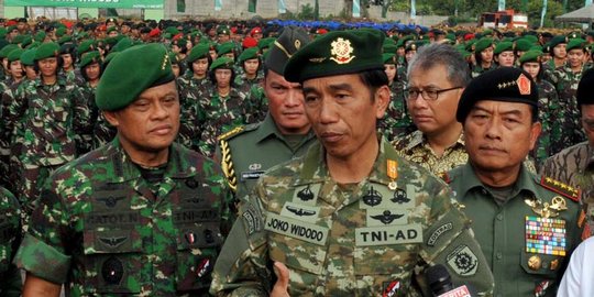 Presiden Jokowi kunjungi latihan tempur TNI AD di Baturaja