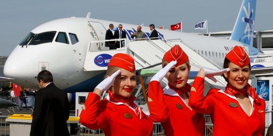 Pesona pramugari cantik maskapai Aeroflot asal Rusia