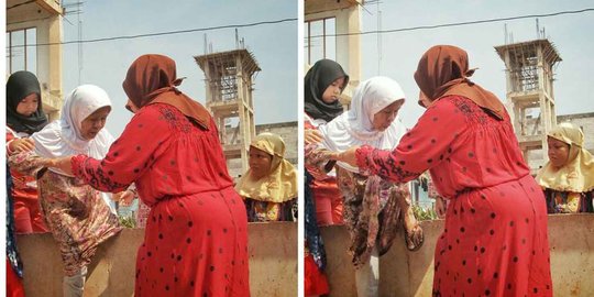 Mirip di Gaza, ibu & bocah lewati tembok berduri agar bisa ke masjid