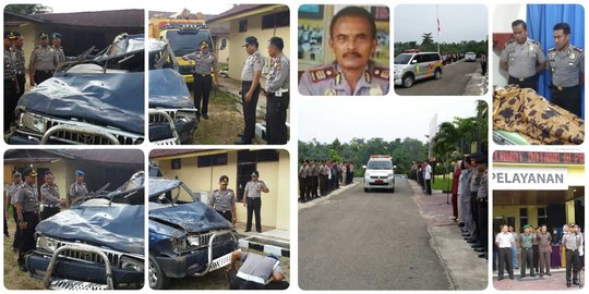 Mobil tabrak jembatan dan tercebur ke sungai, Kapolsek Cerenti tewas