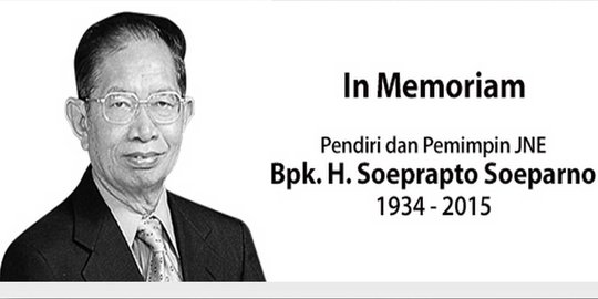 Pendiri JNE Haji Soeprapto meninggal dunia