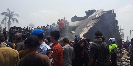 Ini data TNI AU soal pesawat Hercules A-1310 yang jatuh di Medan