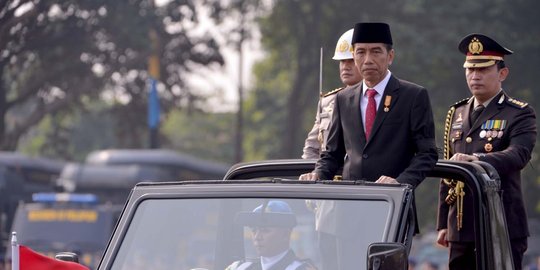 Presiden Jokowi hadiri peringatan Hari Bhayangkara ke-69