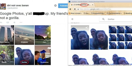 Aplikasi 'Photos' sebut orang kulit hitam gorila, Google dikecam