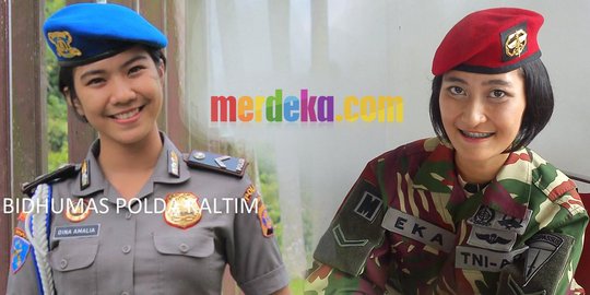 Para wanita cantik ini pilih jadi Kopassus & Polwan ketimbang model