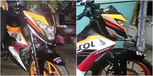 Ini wujud Honda Sonic 150R versi Repsol livery