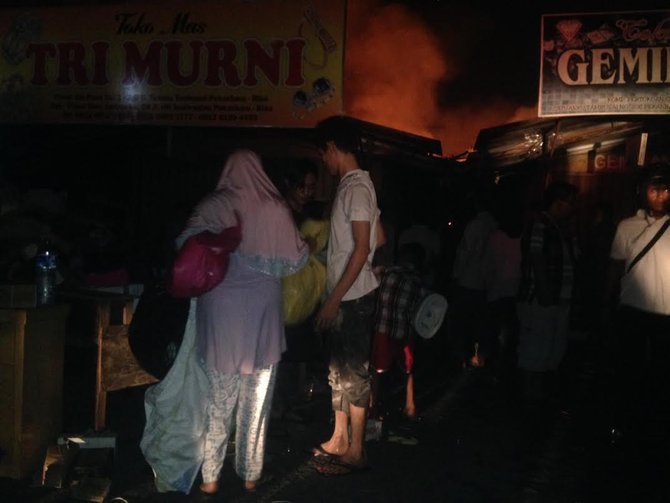 kebakaran pasar di pekanbaru