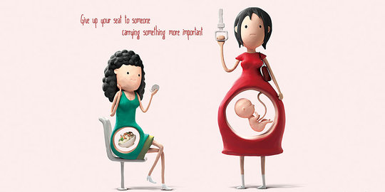 Gambar ini ingatkan pentingnya menghargai ibu hamil