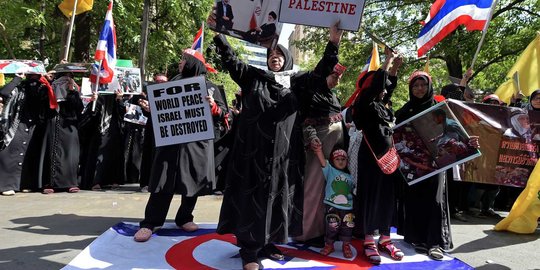 Muslim Thailand geruduk Kedubes Israel kecam intimidasi Palestina