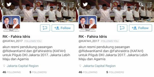 Ridwan Kamil protes akun Twitter yang catut namanya untuk pilgub DKI