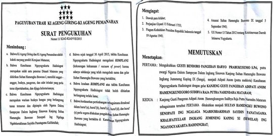Sumpah adik sultan dan isu pengukuhan sebagai Sri Sultan HB XI