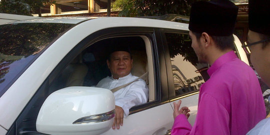 Usai Salat Id Prabowo bertandang ke istana Wapres JK