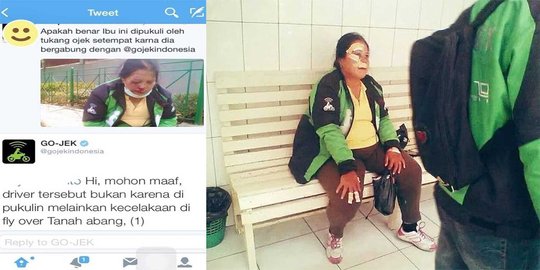 Polisi: Tukang GO-JEK wanita yang terluka kecelakaan di Tanah Abang