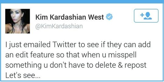 Kim Kardashian sumbang ide brilian untuk Twitter