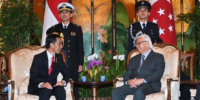 Jokowi temui Presiden Singapura perkuat hubungan bilateral