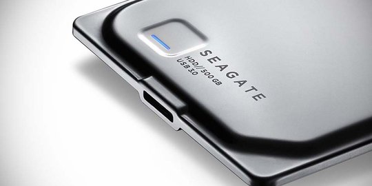 Seagate Seven 500 GB, hard disk dengan desain tipis dan tahan gores