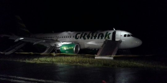 Sempat terkendala lumpur, Citilink yang tergelincir sudah dipindah