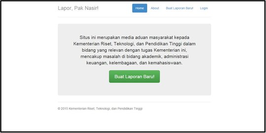 Lapor, Pak Nasir! Website khusus aduan ke Menristek Dikti