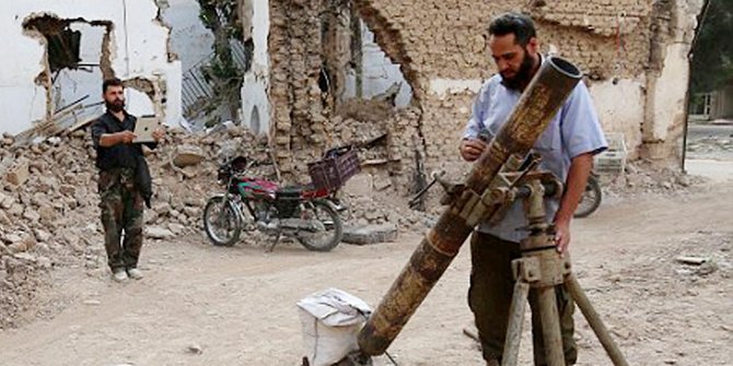 Canggih, pemberontak Suriah luncurkan mortir pakai iPad dan teodolit