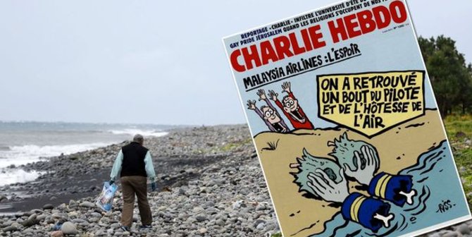 Charlie Hebdo dikecam, bikin sampul hina serpihan diduga dari MH370