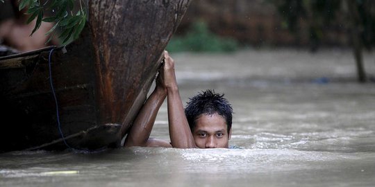Luapan banjir di Myanmar makin parah