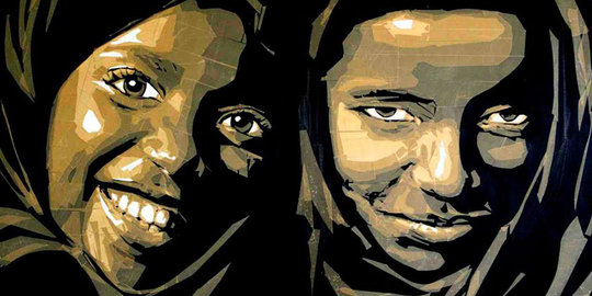 Kreatif, seniman ini bikin lukisan wajah dengan selotip