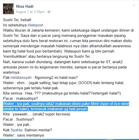 sushi tei tidak halal