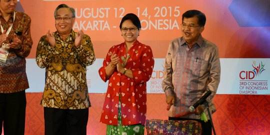 Tabuh beduk, Jusuf Kalla resmi buka Kongres Diaspora Indonesia