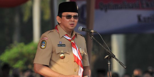 Di HUT Pramuka, Ahok cerita tentang anak SD beri gratifikasi ke guru