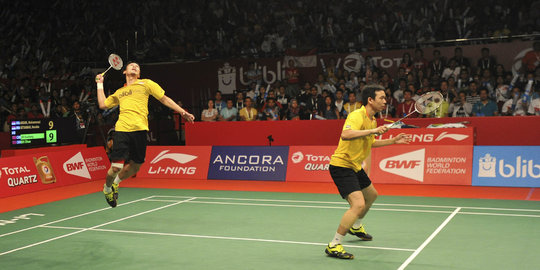 Tekuk ganda China, Ahsan-Hendra juara BWF 2015