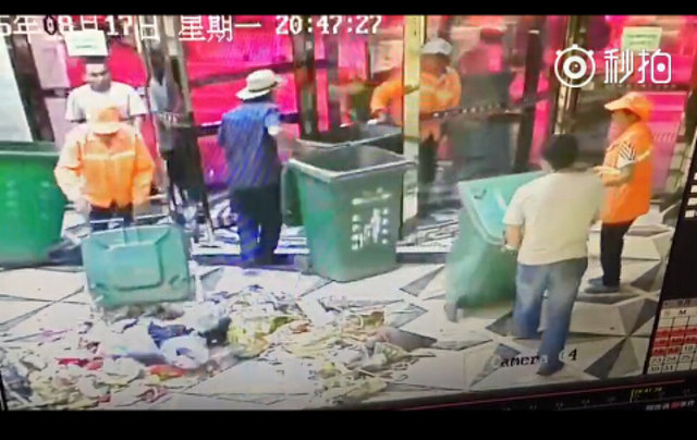 lobi hotel china sengaja dikotori sampah